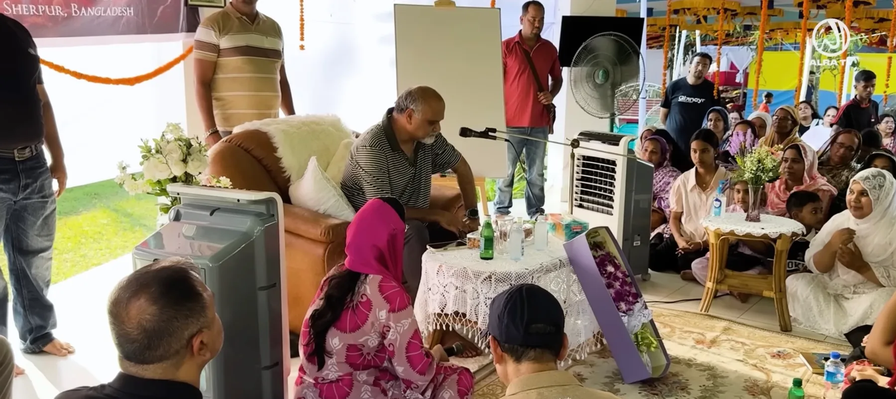 Sufi Master Younus AlGohar addressing a spiritual gathering during the Bangladesh Tour 2025