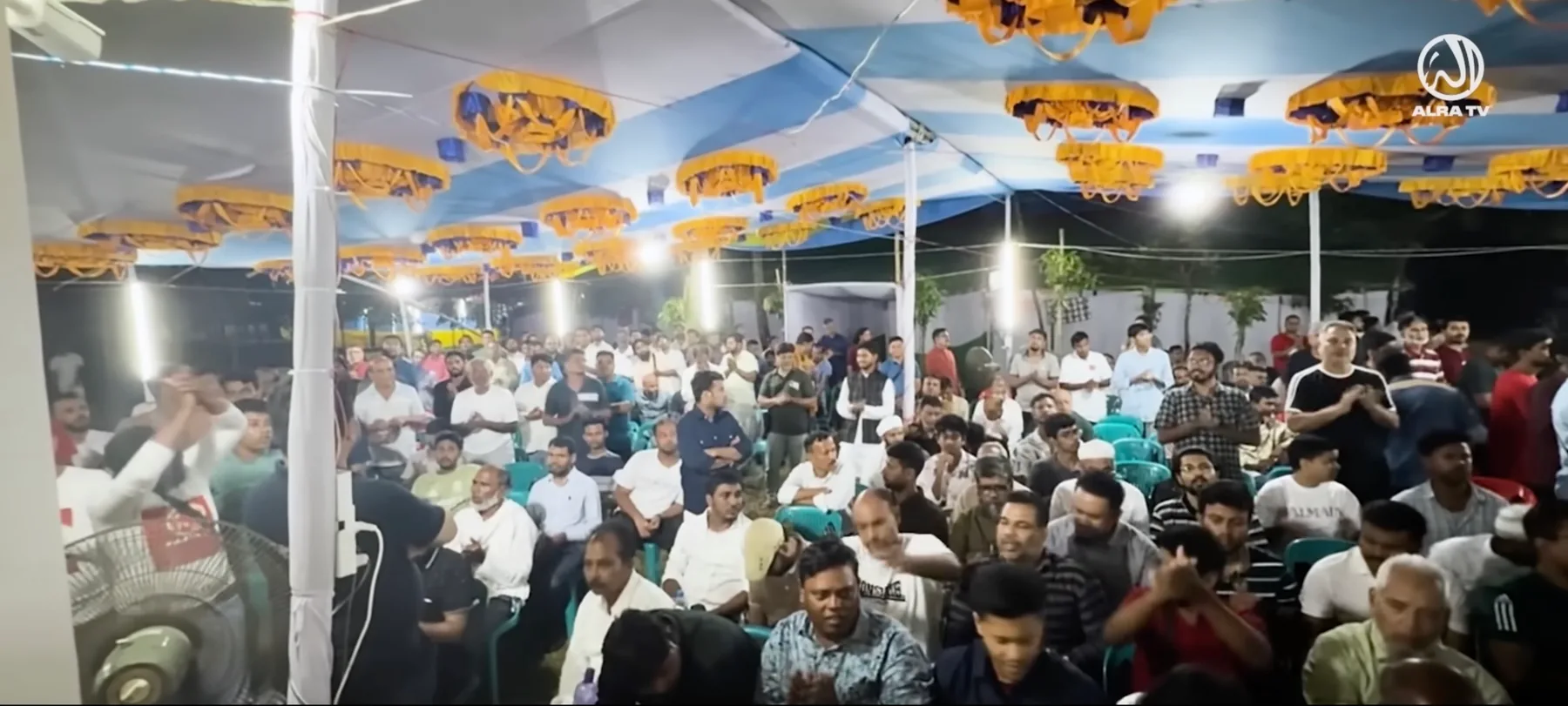 Sufi Master Younus AlGohar addressing a spiritual gathering during the Bangladesh Tour 2025